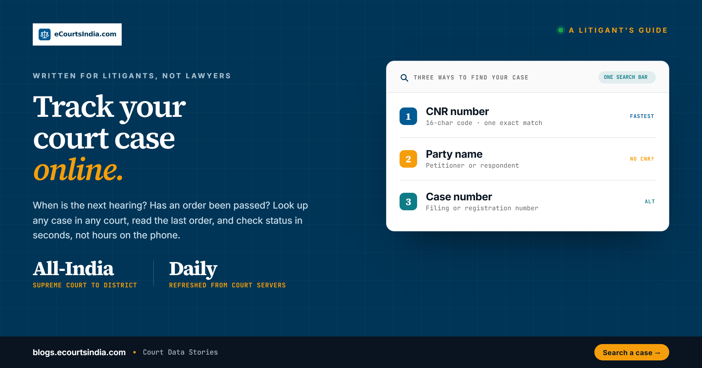 How to Track Your Court Case Online: A Litigant’s Guide to eCourtsIndia