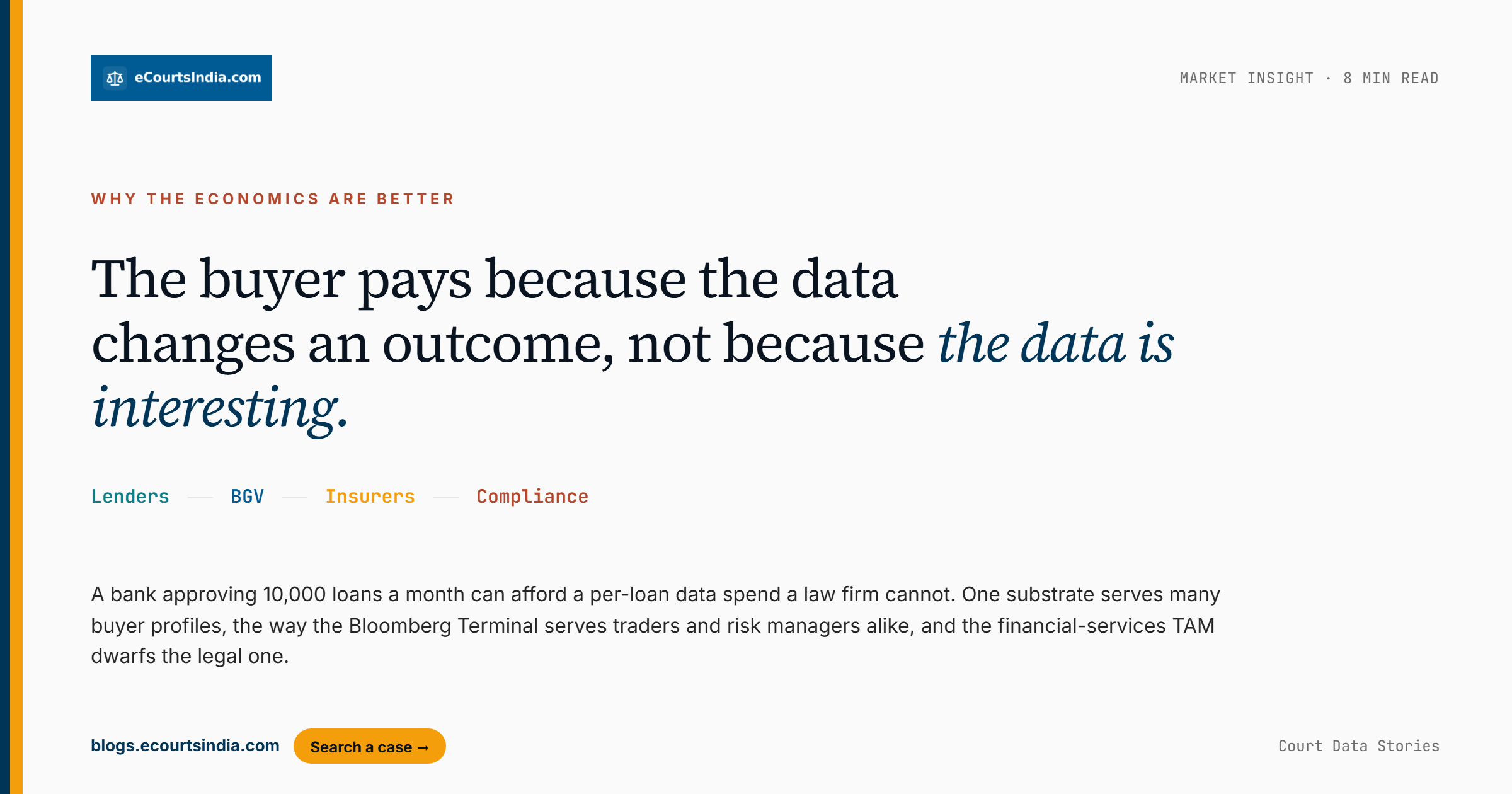 Court Data Is a FinTech Dataset: Lenders, BGV Firms, Insurers